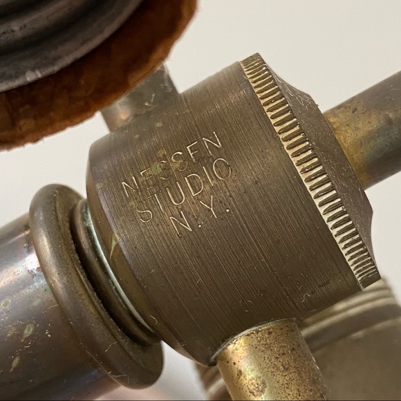 Vintage Walter Von Nessen Studio Bronze Table Lamp 1940’s - Picture 9 of 13